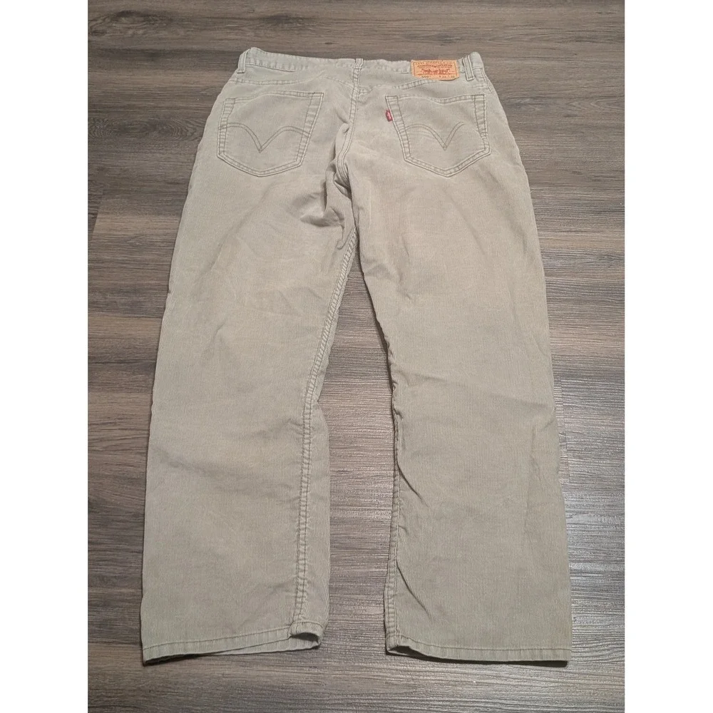 Levis 559 Relaxed Straight Corduroy Pants Mens 34x30 Khaki Tan Corduroy Trousers